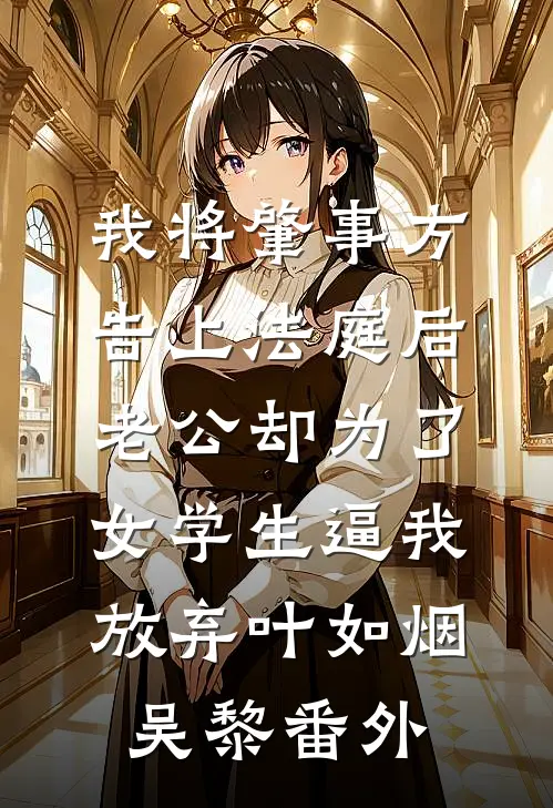 我将肇事方告上法庭后，老公却为了女学生逼我放弃叶如烟吴黎 番外