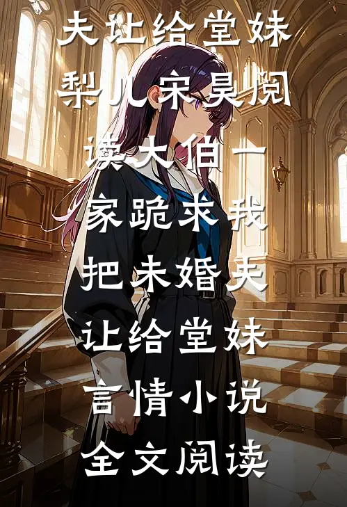 大伯一家跪求我把未婚夫让给堂妹梨儿宋昊阅读_大伯一家跪求我把未婚夫让给堂妹言情小说全文阅读